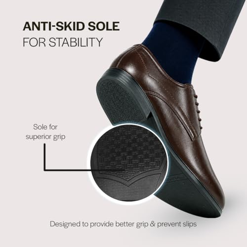 Image of FAUSTO Men's Formal Office Dress Lace Up Derby Shoes