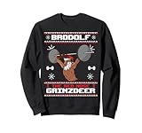 Brodolf The Red Nose Gainzdeer Gym Ugly Christmas Sweater Sweatshirt, Long Sleeve