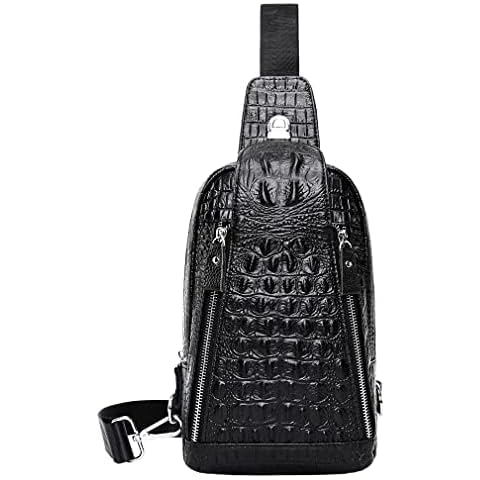 Hebetag Crocodile Leather Sling Bag Cover