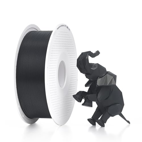 Bambu Lab 純正フィラメント, 1.75mm PLA 線径精度 +/- 0.03 mm, RFID付きで煩雑設定不要, 絡み軽減, 純正再利用できるスプール付き, 1kg 黒色