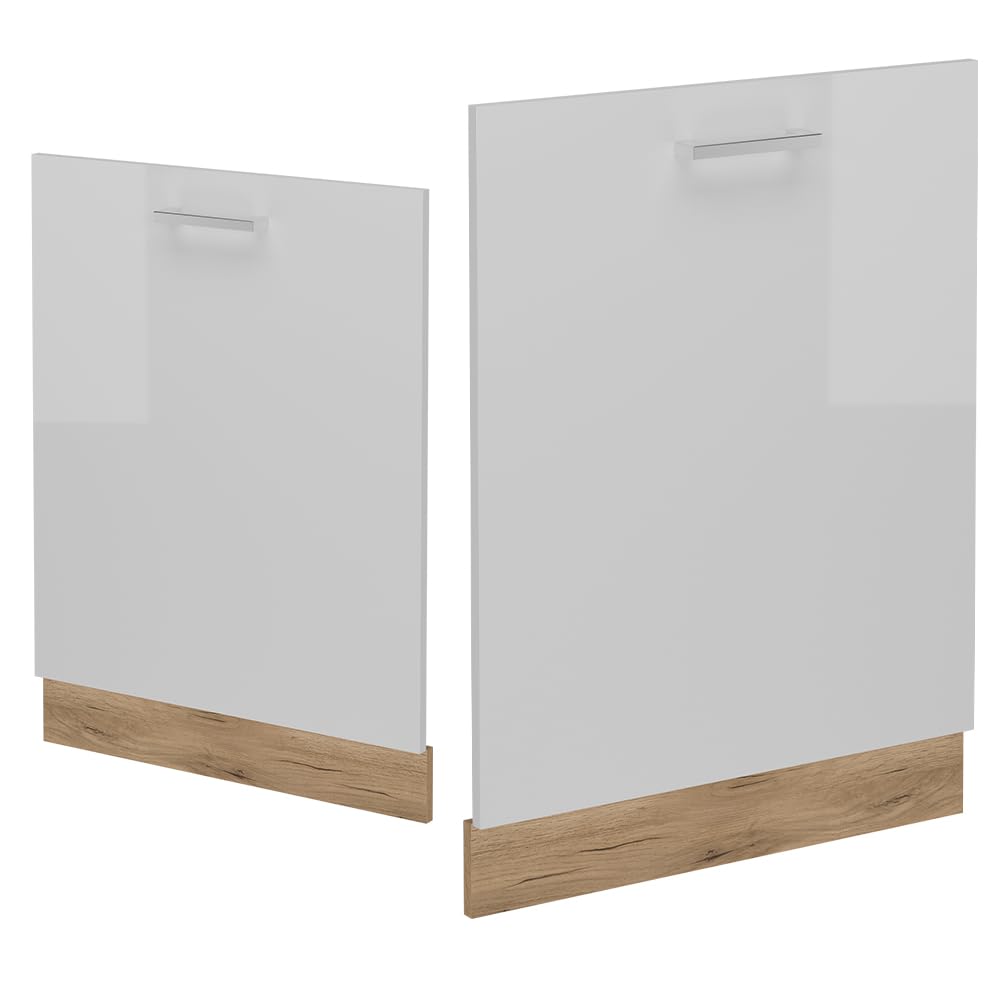 Vicco Frontblende R-Line, Weiß Hochglanz, 60 cm ohne Arbeitsplatte, zur freien Kombination innerhalb modularer Küchensysteme