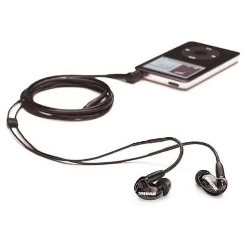 Image of Shure SE215 PRO Wired Earbuds, Professional Sound Isolating Earphones with Clear Sound, Deep Bass, Secure in-Ear Fit, Carrying Case, Black (SE215-K) (Pack of 12)
