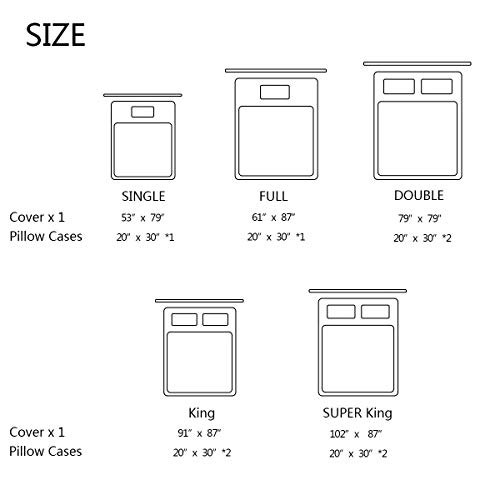 ASIGA - Set di biancheria da letto con