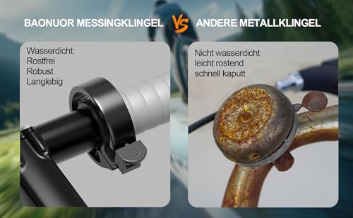 Hofeny Fahrradklingel Mountainbike, Fahrrad Klingel Glocke Fahrradglocke, MTB Mini Fahrradlenkring Fahrradhupe Laut Hell