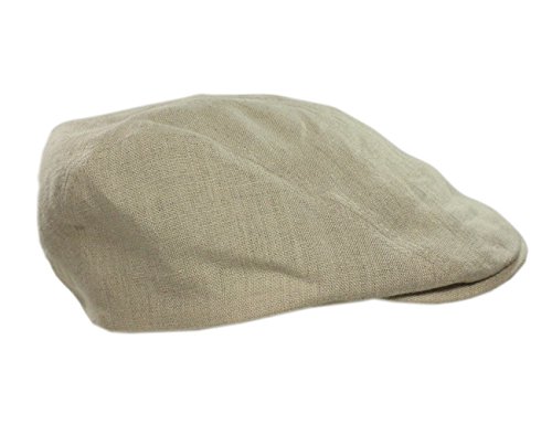 Genuine Irish Linen Newsboy Hat, Slim Fit Flat Cap For Men, Breathable & Lightweight, Ivy, Scally, Gatsby, Cabbie Style, Imported From Ireland, Cream, Small #TOP4