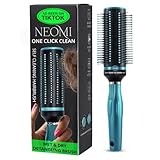 Shop LC Hair Brushes for Women - Curly Hair Blow Dryer Brush Self Cleaning Detangler Round Brush for Blow Out - Roller Retractable Hairbrush for Wet or Dry Womens and Men Blue Christmas Gifts for
