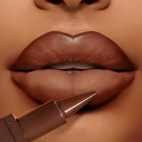 Image of BAISEN DIARY 2-in-1 Gradient Lip Liner and Lipstick Lip Combo Set - Achieve Flawless Contour and Gradual Ombre Effect with Easy-to-Use Crayon Form and Cone Tip (03 Mocha Cream, 1)