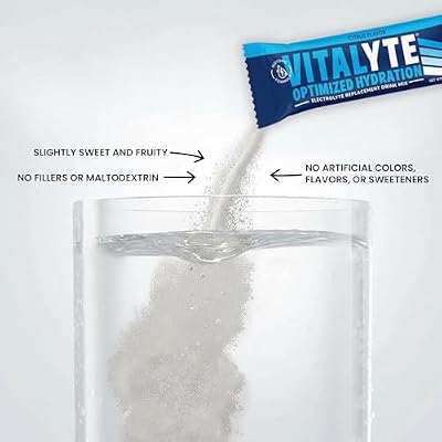 Vitalyte Electrolyte Powder Packets - Isotonic Clean Electrolyte Hydration Drink Mix - Single Serve Rehydration Packets with No Artificial Colors, Flavors or Sweeteners (Cool Citrus, Pack of 25)