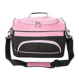YUANJS Hairdressing Tool Storage Bag,Large Capacity Pro Hairdressing Hair Equipment Salon Tool Carrying Bag Travel Storage Case Bag(Rose Pink)