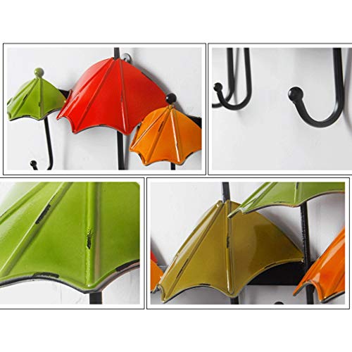 Support mural pour cintre de veste avec design parapluie créatif - 4