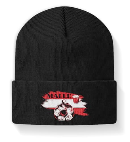 Casquette de baseball Bier & Football Autriche Majorque noire taille M avec broderie blanche