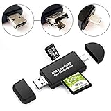 AHORRE EL ESPACIO DEL EQUIPO: Conecte el lector de tarjetas SD a cualquier dispositivo móvil compatible con USB On-The-Go (USB OTG). Reproduzca videos / música directamente desde la memoria externa sin ocupar espacio en el Dispositivo. puerto de transmisión estándar USB2.0 de hasta 480Mbps, muy adecuado para la transmisión de datos a alta velocidad.