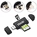 Price comparison product image SD Card Readers,Bestele SD/Micro SD/TF Memory Card Reader with USB Type C/USB 2.0/Micro USB Male Adapter for Macbook/Tablets/PC Laptop/Notebooks and Android Smartphonewith OTG Function