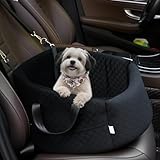 Vinisnugs Dog car seat– Pet Booster Seat for Dogs up to 30 lbs with Adjustable Harness & Non-Slip Base, Cozy Small Dog Car Bed for SUVs & Cars, Removable Machine Washable Cover