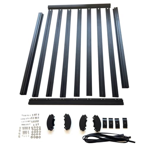 Image of Universal Off-Road Pioneer Bed Platform Compatible with All Modern Trucks，Jeep Wrangler JL and JK，Toyota Land Cruiser，Ford F150 /ranger，Black Aluminum Alloy Full Size Truck Caps /Toppers