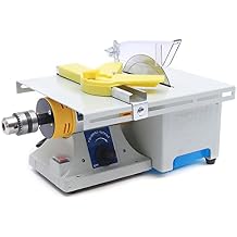LYNICESHOP Jewelry Polishing Machine, 110V 750W Gem Jewelry Rock Polishing Buffer Machine Table Saw Lathe Grinder Tool Lapidary Equipment DIY Jewelry Polishing Bench Buffer Grinding Machine