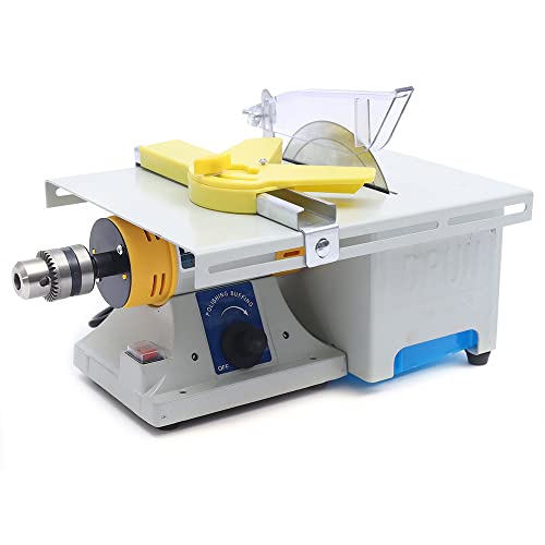 750W 110V Gem Jewelry Rock Polishing Buffer Machine, Mini Gem Grinding Polishing Machine Table Rock Saw Jewelry Lapidary Equipment 0-10000RPM