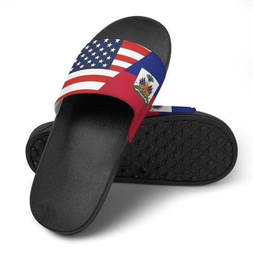 U.S. Haitians Flag House Sandals Non-Slip Bathroom Slippers Beach Summer Shoes for Men Women4
