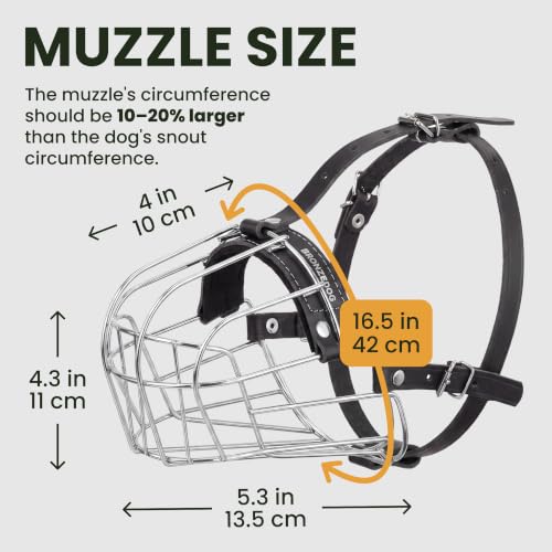 BRONZEDOG Hundemaulkorb Verstellbar Robustes PVC/Metalldrahtkorb für Große und Sehr Große Hunde mit Lederbändern Atmungsaktiv, Trinkfähig, Training, Verhindert Beißen (Rottweiler, Edelstahl)