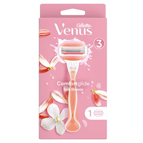 Gillette Venus ComfortGlide Spa Breeze Maquinilla De Depilación De Mujer Con Barras De Gel, 1 Mango + 1 Recambio