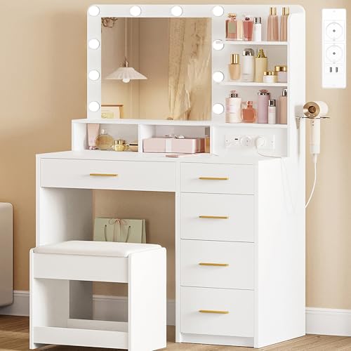 Hzuaneri Tocador de Maquillaje con 10 Globos