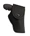 Uncle Mike's Kodra Nylon Large Frame Sidekick Hip Holster with Flap, Black