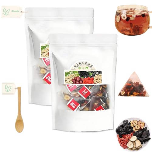 Qiamia Set completo di tè al ginseng, tè ai cinque tesori del ginseng, tès per i reni, naturale per uomini e donne (30-60 sacchi) (6 treasures) Qiamia Set completo di tè al ginseng, tè ai cinque tesori del ginseng, tès per i reni, naturale per uomini e donne (30-60 sacchi) (6 treasures)