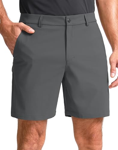 Obla Men's Golf Shorts 7"/9" Inseam Stretch Lightweight Casual Work Dress Shorts Flat Front Golf Shorts for Men 5 Pockets