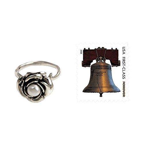 Novica Cultured Freshwater Pearl .925 Sterling Silver Handcrafted Flower Ring 'White Rose' #TOP2