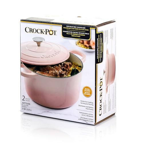 Image of Crock-Pot Artisan Round Enameled Cast Iron Dutch Oven, 3-Quart, Pistachio Green