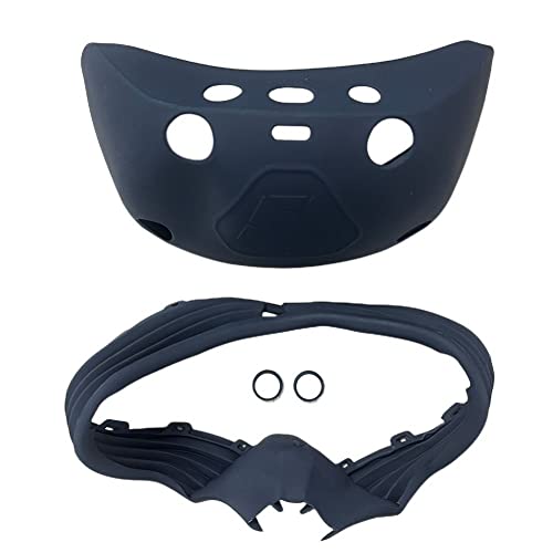 EMEBAY Cara VR Funda de Silicona para PSVR2 / Play*Station VR2, Suave Lavable, Carcasa Protectora VR para Auriculares PS VR2, Funda Protectora de Goma antiarañazos con Tapa basculante Negro