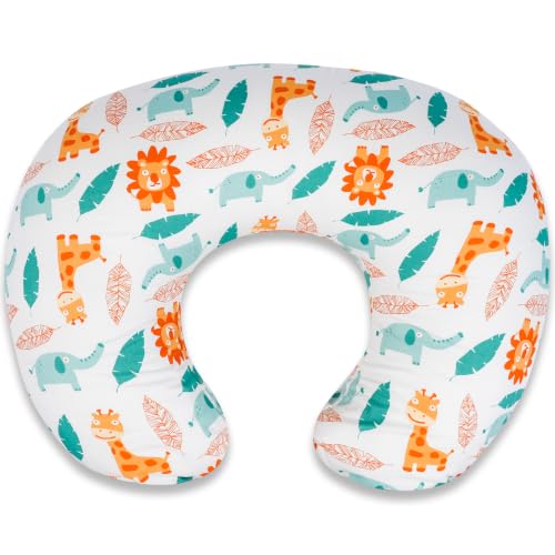 LLCJYYCY Nursing Pillow - Breastfeeding Pillow with Breathable Filling & Removable Cover, Ergonomic Support for Breastfeeding & Bottle (Lion Orange,0-12 Months)
