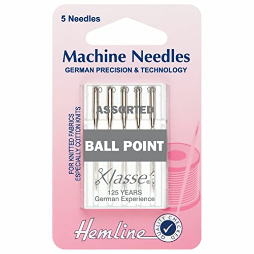 Hemline Machine Needles: Ball Point - Mix