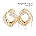 Chunky Hoop Earrings Metal Statement Large Gold Silver Earring for Women Trendy Big Irregular Geometric Spiral Earrings Prom Party Fashion Jewelry