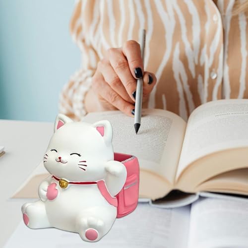 Fournitures de bureau scolaires Hrippy et porte-pinceaux multifonctionnel chat