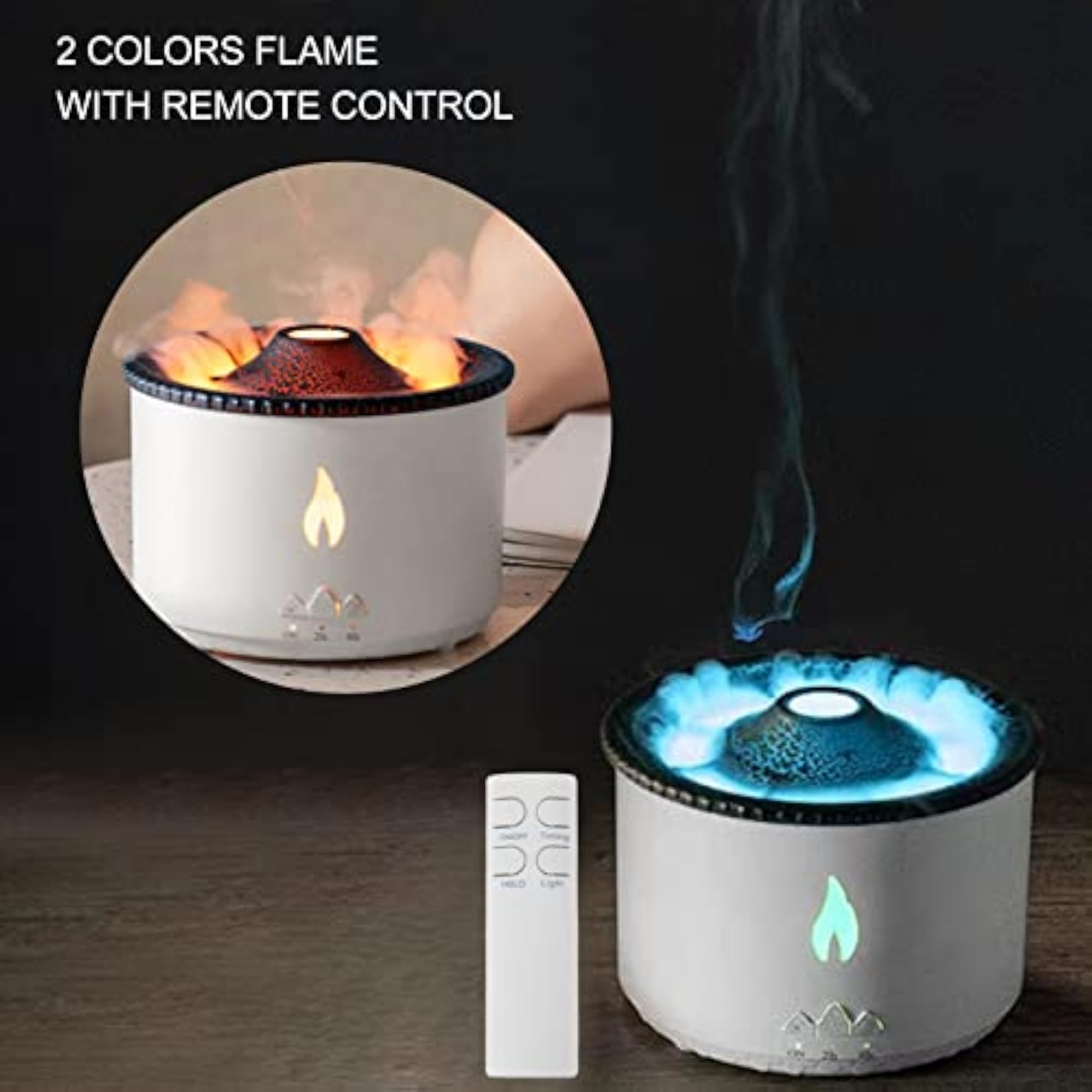 Nano Misting Flame Aroma Diffuser with Remote Control