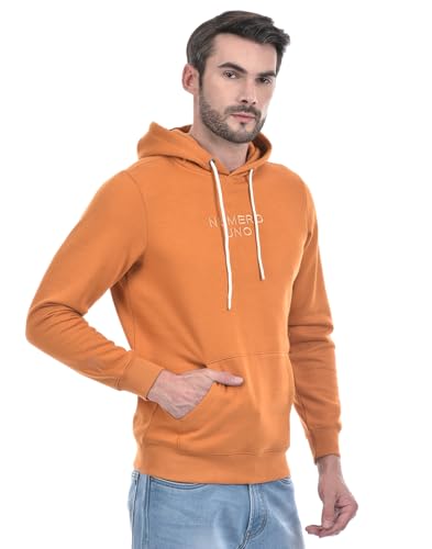 Image of Numero Uno Mens Blue Typographic Round Neck Brushed Fleece Sweatshirt