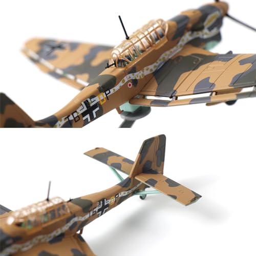 NUOTIE Junkers Ju 87 Stuka 1/72 Metal Dive Bomber Model German WWII Military Diecast Ground Attack Aircraft Model Prebuilt Kits with Display Stand for Collection or Gift… - Image 3