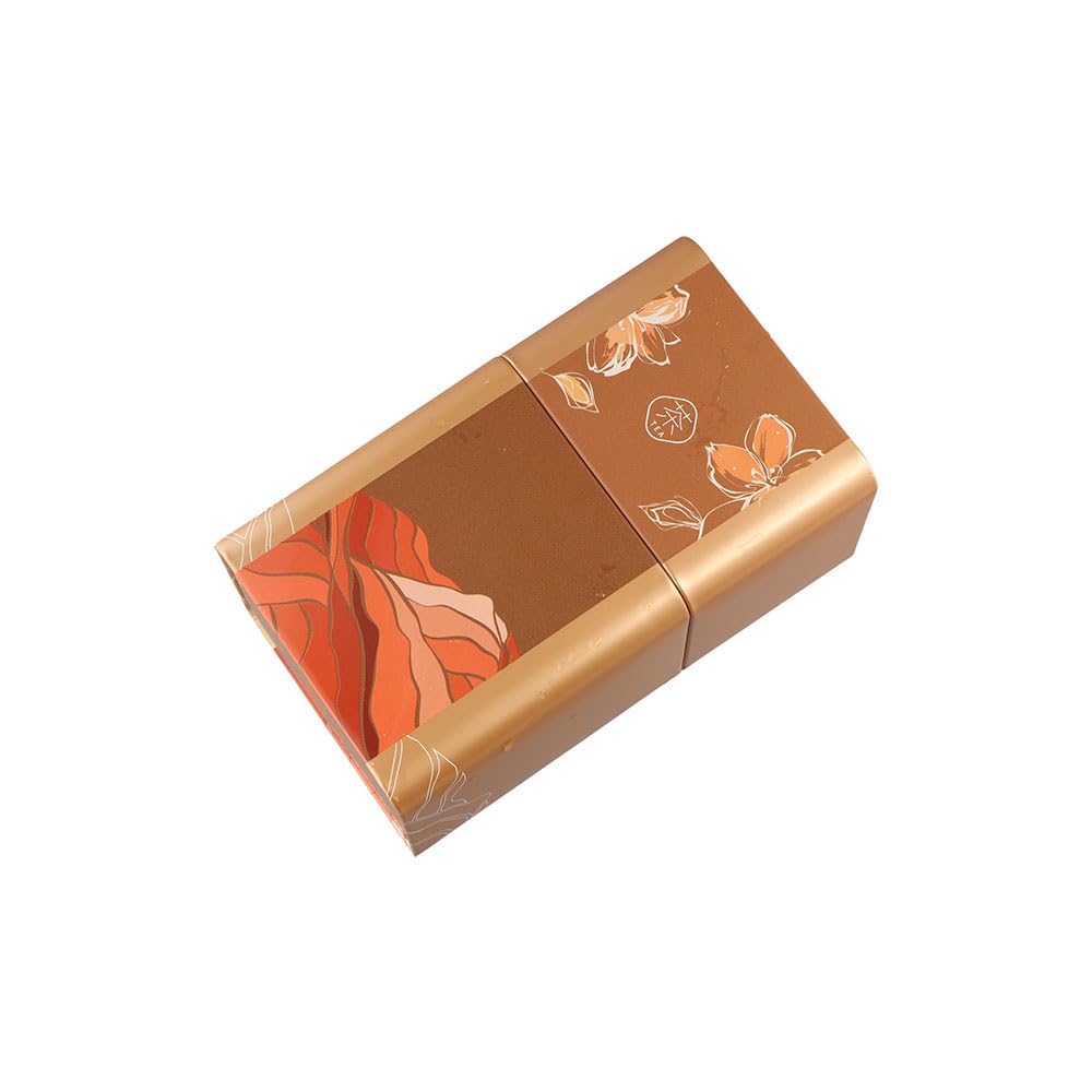 Pokinge Portable Tea Storage Container, Empty Tinplate Tea Boxes Sealed Tea Packaging Can with Lid Chinese Vintage Tea Jar Home Storage Organizer(Gold)