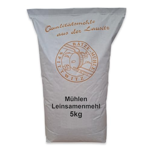 Foto von Leinsamenmehl 1 kg | teilentölt, Low Carb Mehl mit hohem Eiweißgehalt, in bester Qualität, frisch aus der Rätze-Mühle 1000g