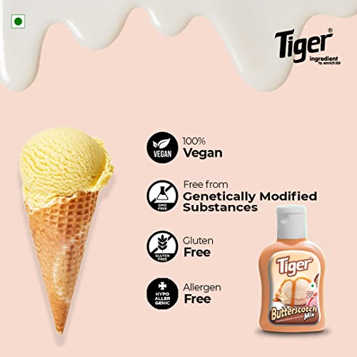 Image of TIGER Butterscotch Milkshake Mix 20Ml, Vegetarian, Liquid
