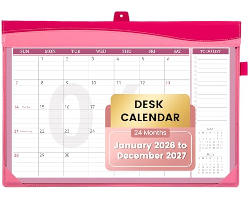 Image of Yoment Desk Calendar 2026-2027, 17 inch x 12 inch, from Now - Dec 2027(18 Months)