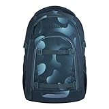 coocazoo Mate Schulrucksack „Aqua Flow”, blau, ergonomischer & anpassbarer Tornister, höhen- & größenverstellbar, mit Brustgurt & Hüftgurt, ab der 3. Klasse