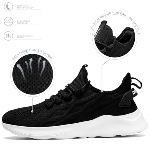 Image of Men Running Shoes Tennis Walking Gym Slip On Workout Athletic Fashion Sneakers Lightweight Breathable Sport Jogging Casual Shoe