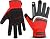WESTWOOD FOX Work Gloves for Men & Women, Working Gloves Touch Screen, Flexible Yard Work Gloves Utility Mechanic (Black Red, Medium)