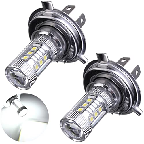 Yechiry Ampoules de Phare LED H4 9003 HB2, 80 W 8 000 K 4 000 Lm, Kit D'ampoules Antibrouillard étanche IP67 à Faible Consommation D'énergie pour Faisceau Haut et Bas, 1 Pièce, 2 Pièces (2PCS)