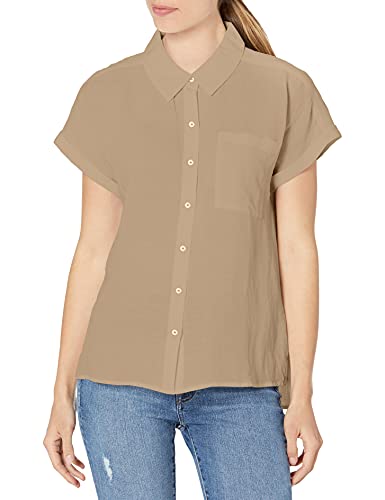 Calvin Klein S/S Bttn FRNT W/CLLR Latte