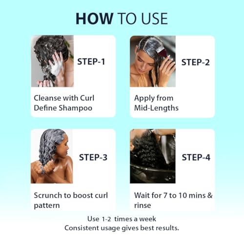 Image of Dermistry Keratin Curl Defining Hair Mask with Hyaluronic Acid Protein Arginine for Curly Dry & Frizzy Hair Deep Hydration Curl Retention & Moisturization Smooth & Defined Curls for Men & Women 200ml