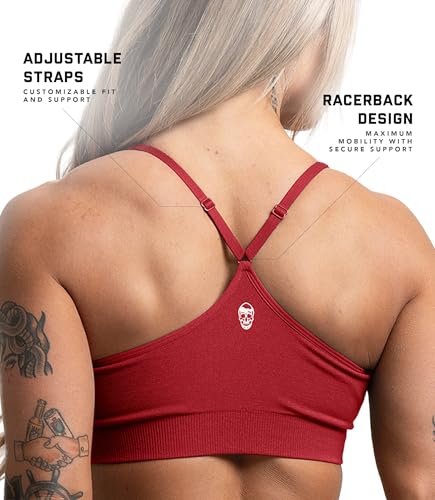 Image of Gymreapers Seamless Sports Bra for Women - Wireless Compression Padded Supportive Bras for Gym, Yoga, & Fitness