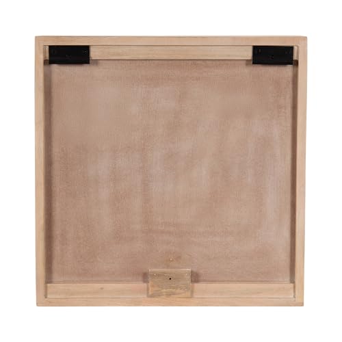 Kate and Laurel Saanvi Traditional Carved Wood Wall Cabinet; 20 x 6 x 20; Light Natural; Dimensional Over the Toilet Storage Cabinet for Bathroom Storage and Display by Kate and Laurel - Image 5